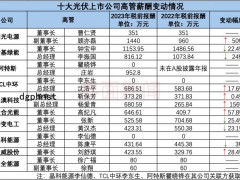 十大光伏上市公司高管薪资比拼，谁挣钱最多？